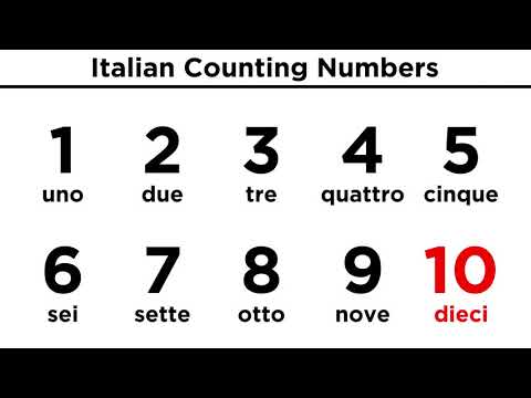 Italian Counting Numbers