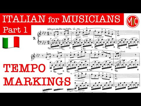 Italian for Musicians 1 - Tempo markings | Italian Music Terminology