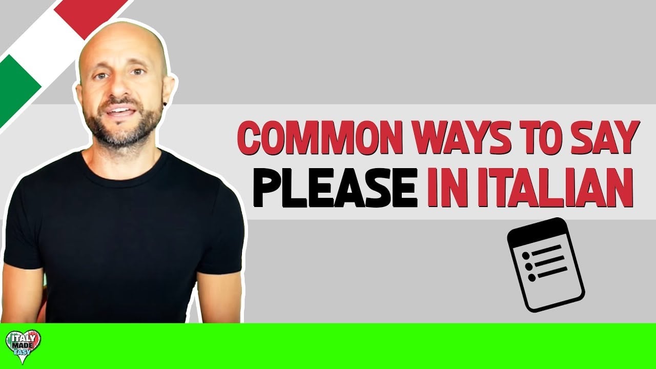 How to Say "Please" in Italian | Basic Italian Words for Beginners
