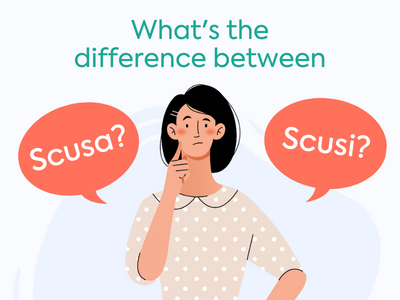 the difference between scusa and scusi