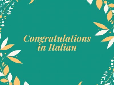 Italian congratulations in Wishing You
