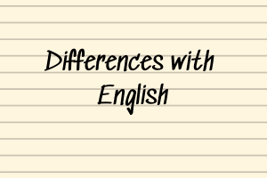 Differences with English