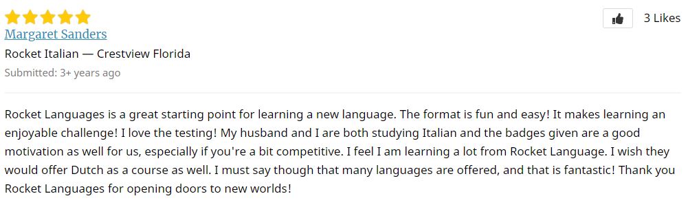 Italian course Rocket languages review