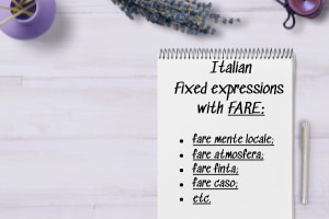 Italian fixed expressions with fare
