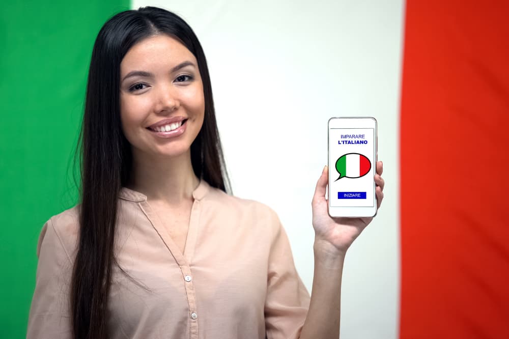 learn italian through a language app