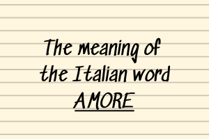 What does amore mean in Italian