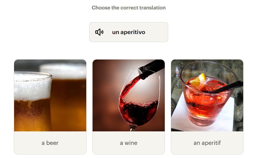 babbel italian exercises one