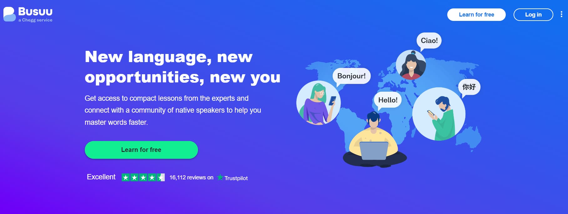 busuu website home page