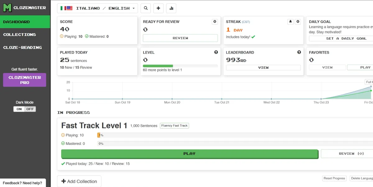 Clozemaster first impressions