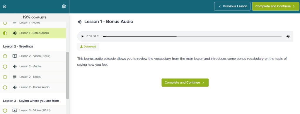 coffee break italian review lesson bonus