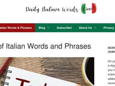 daily italian words alternative