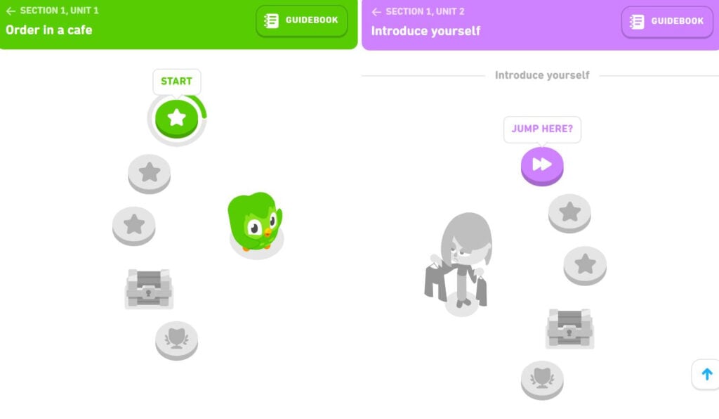 duolingo italian review path