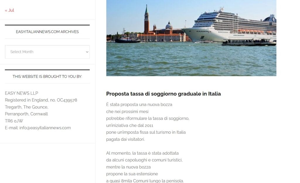 easy italian news review article