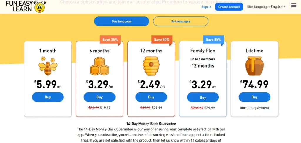 funeasylearn pricing
