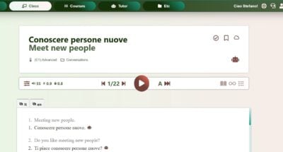 italian audio reading preview