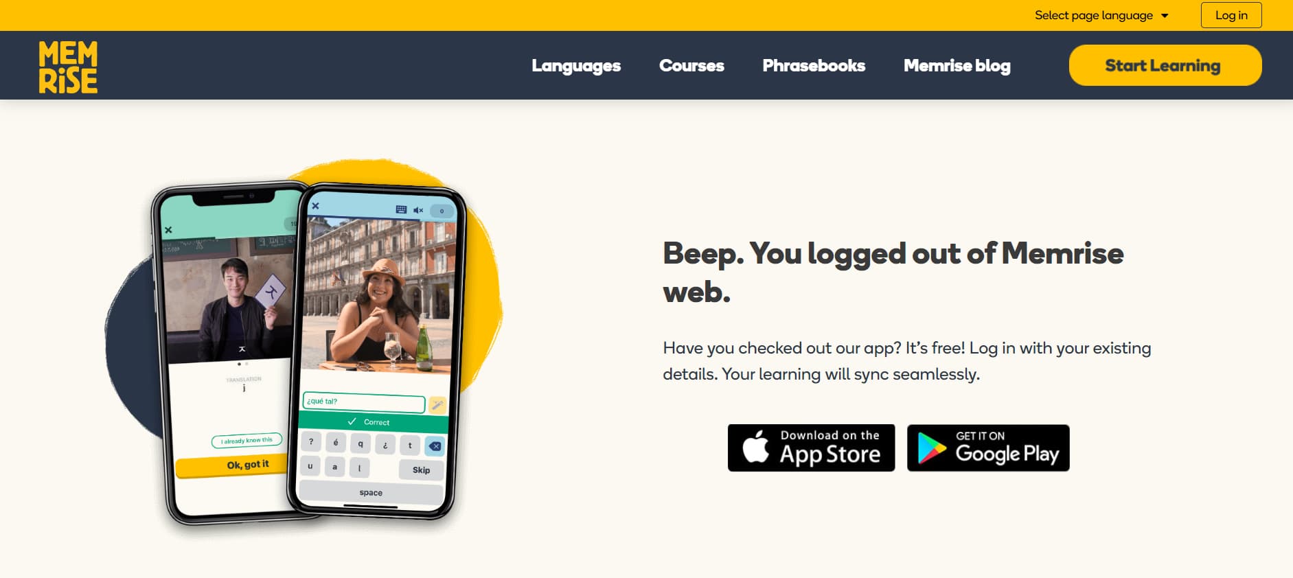memrise review italian homepage