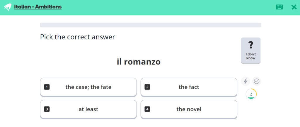 memrise review italian lesson