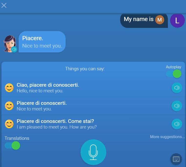 mondly italian review chatbot two