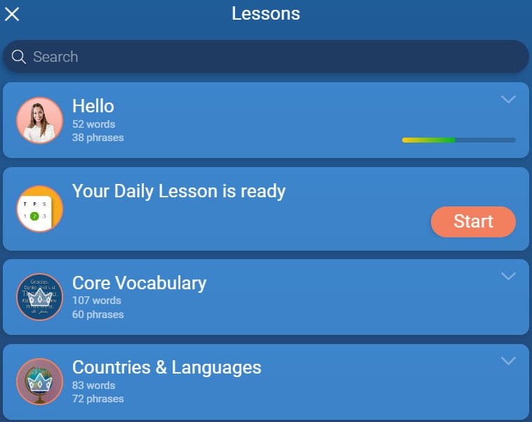 mondly italian review lesson one