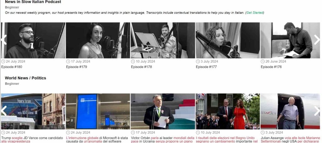 news in slow italia review beginner