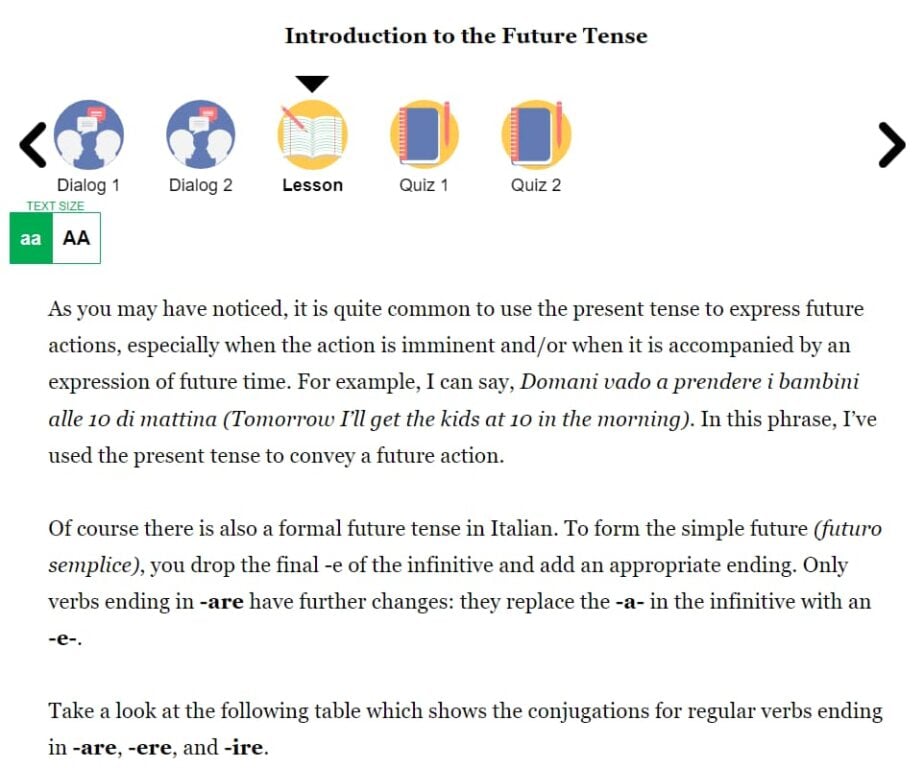news in slow italia review lesson text