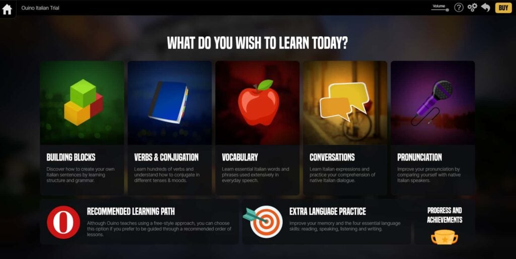 ouino review italian app homepage