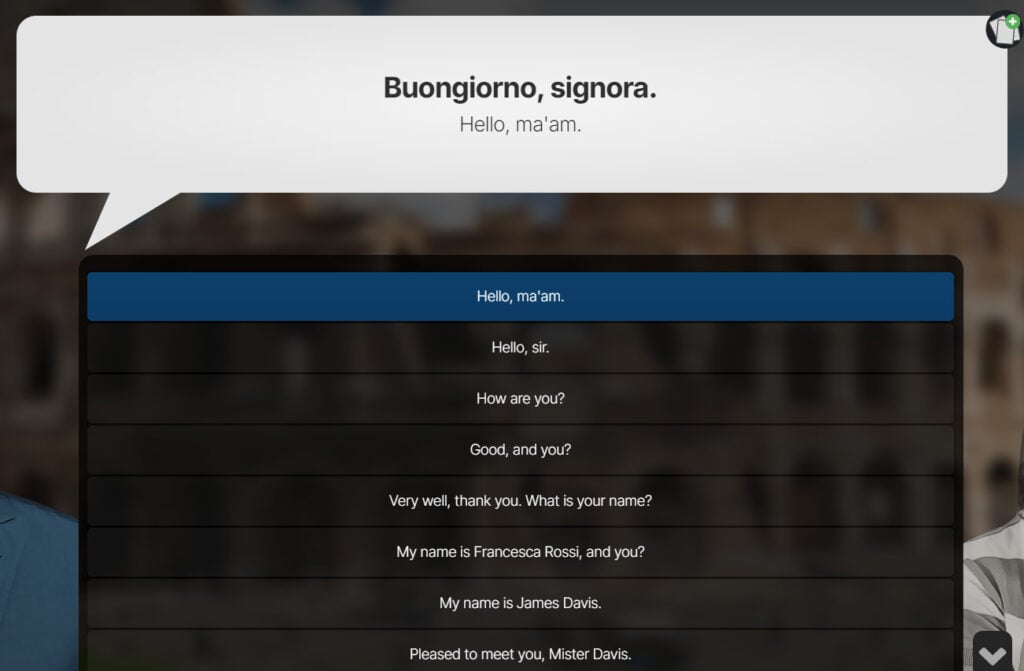 ouino review italian conversation