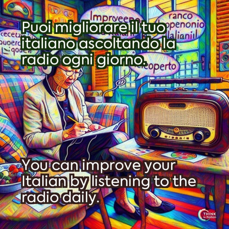 Puoi migliorare il tuo italiano ascoltando la radio ogni giorno.