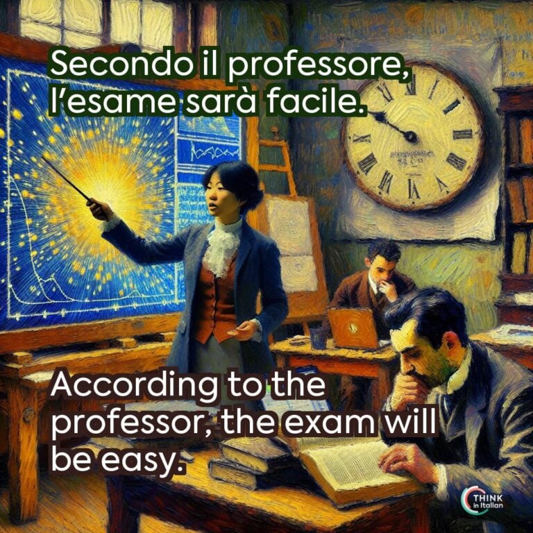 Secondo il professore, l'esame sarà facile.
