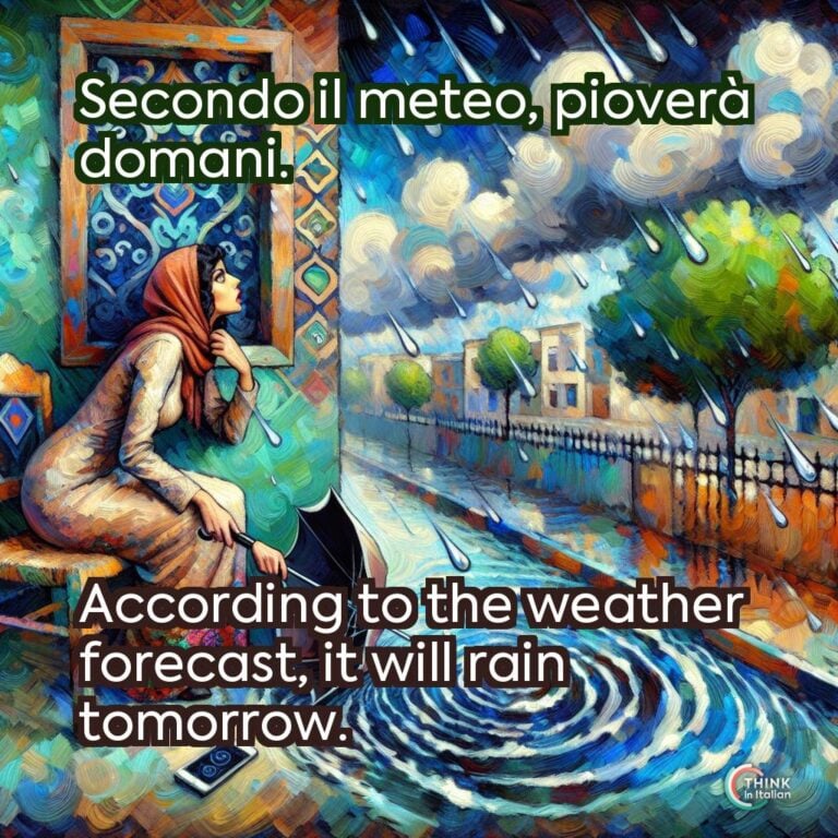 Secondo il meteo, pioverà domani.