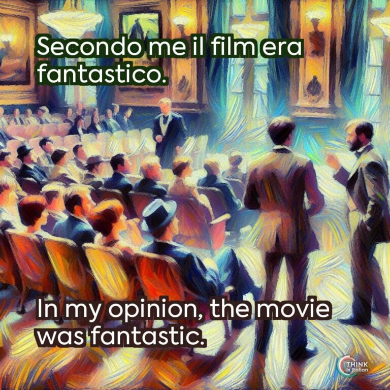 Secondo me il film era fantastico.  