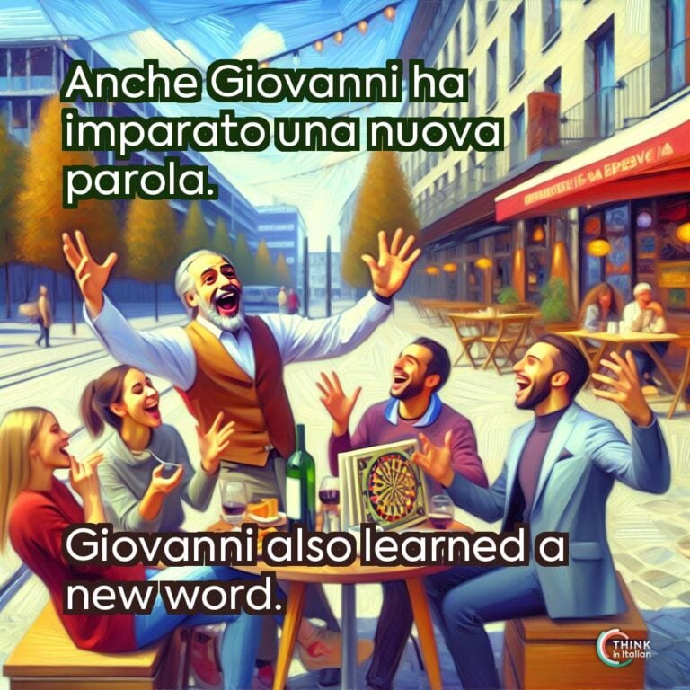 Anche Giovanni ha imparato una nuova parola.