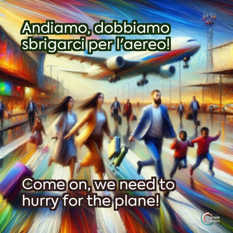 Andiamo, dobbiamo sbrigarci per l'aereo!