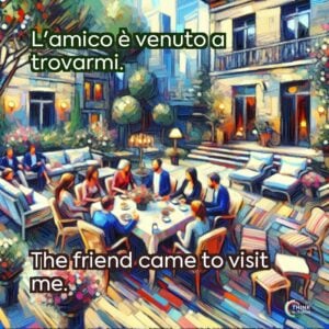L'amico è venuto a trovarmi.