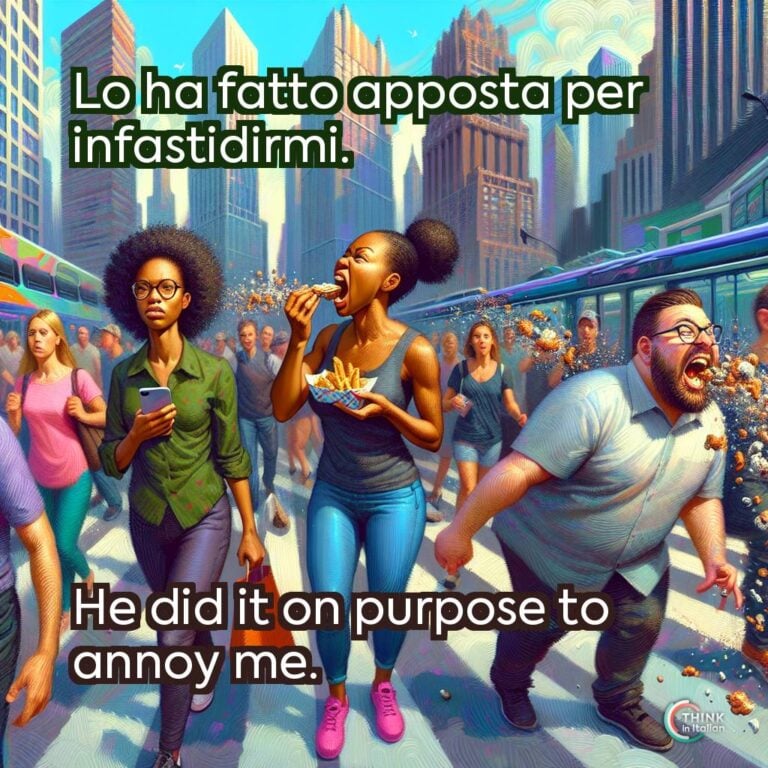 Lo ha fatto apposta per infastidirmi.