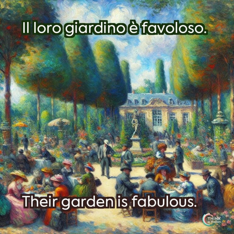 Il loro giardino è favoloso.