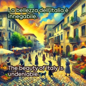 La bellezza dell'Italia è innegabile.