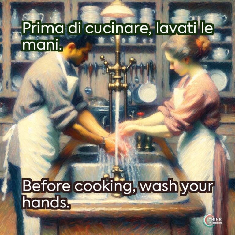 Prima di cucinare, lavati le mani.