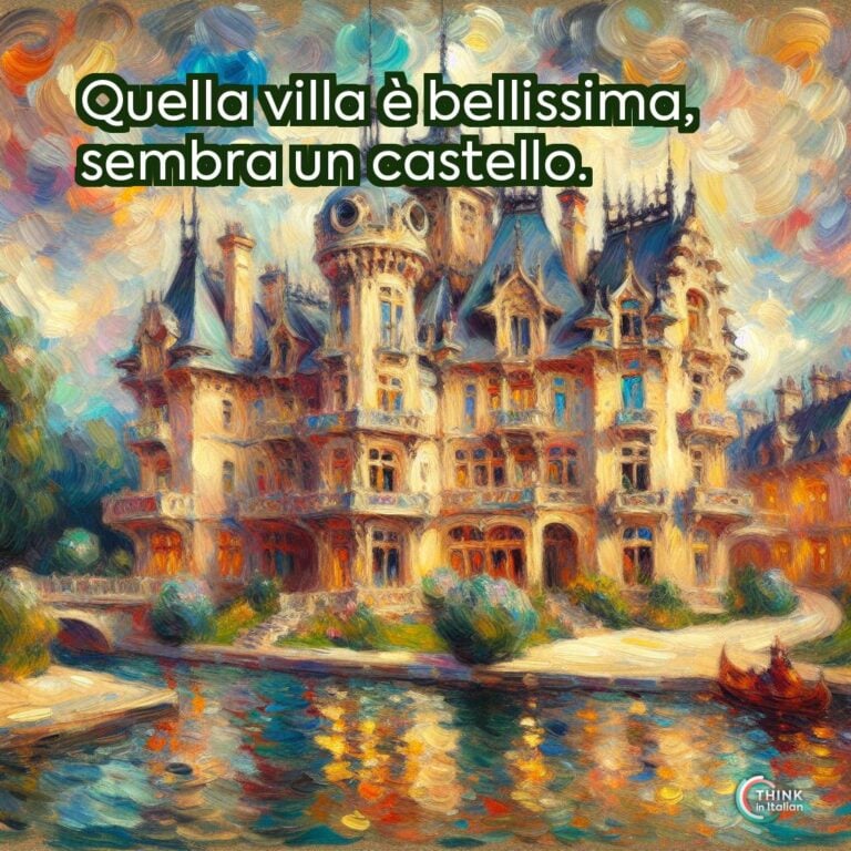 Quella villa è bellissima, sembra un castello.