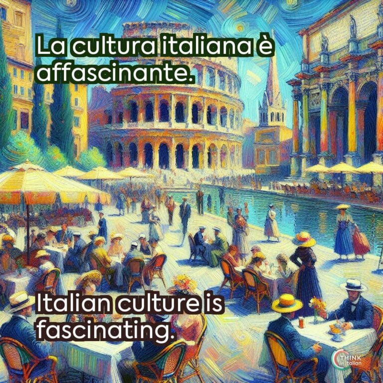 La cultura italiana è affascinante.