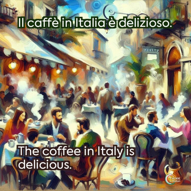 Il caffè in Italia è delizioso.  