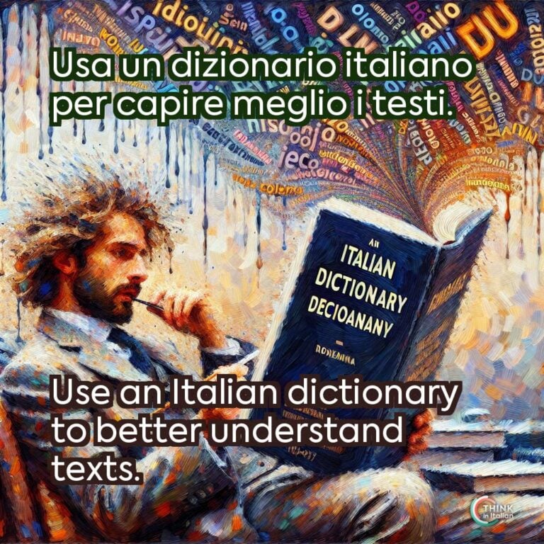 Usa un dizionario italiano per capire meglio i testi.