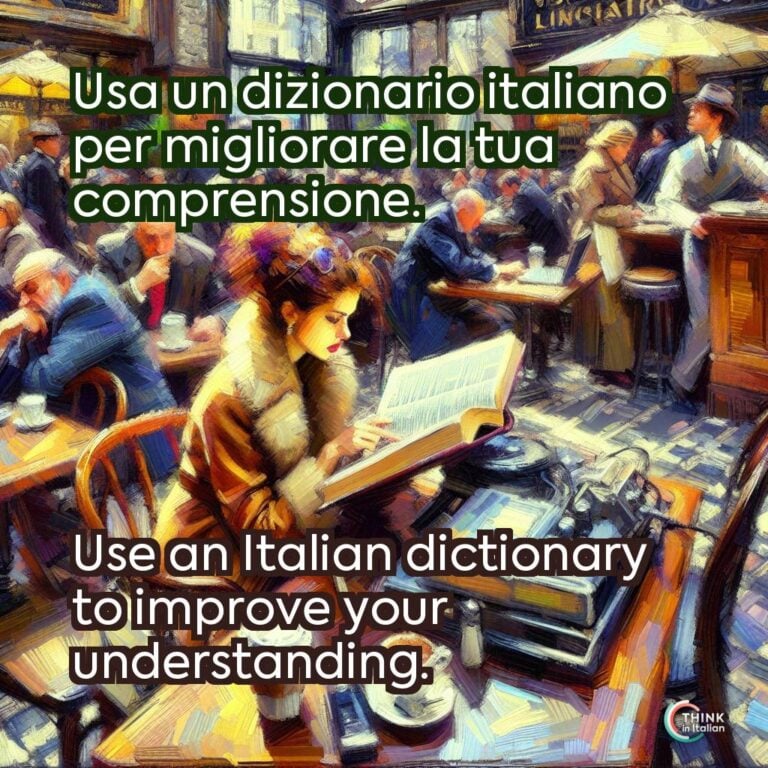 Usa un dizionario italiano per migliorare la tua comprensione.
