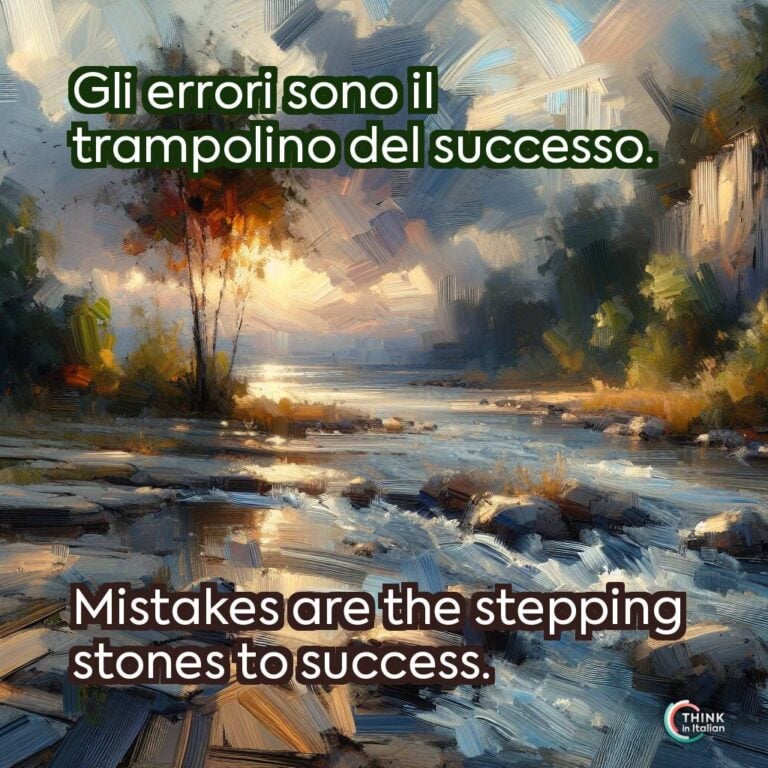 Gli errori sono il trampolino del successo.
