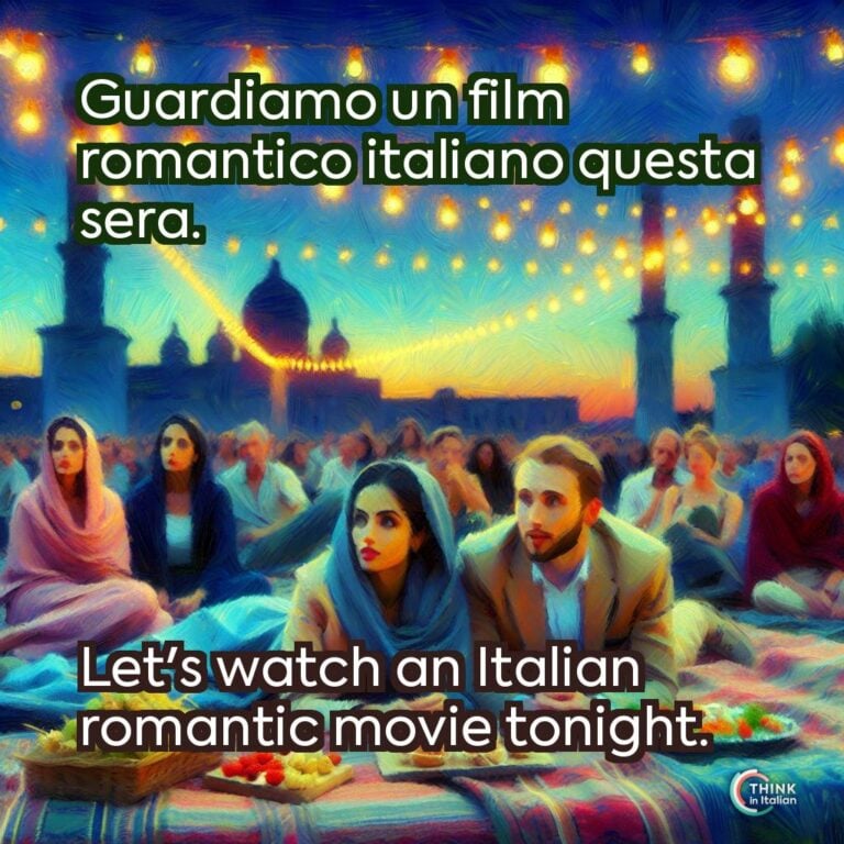Guardiamo un film romantico italiano questa sera.