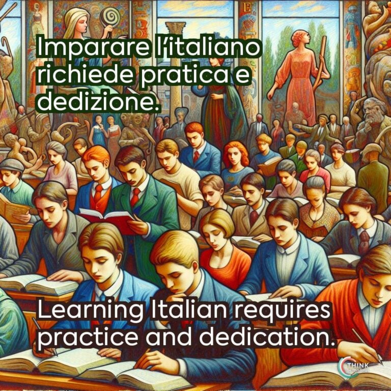 Imparare l'italiano richiede pratica e dedizione.