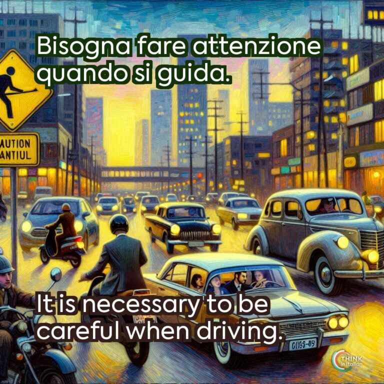 Bisogna fare attenzione quando si guida.