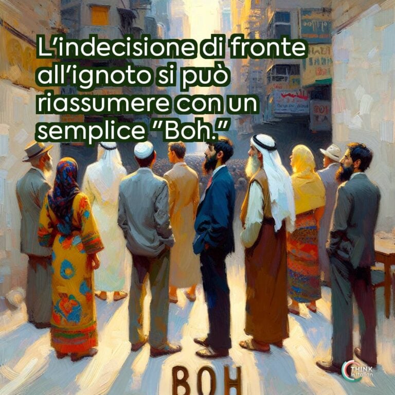L'indecisione di fronte all'ignoto si può riassumere con un semplice "Boh."