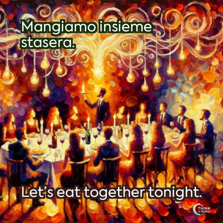 Mangiamo insieme stasera.