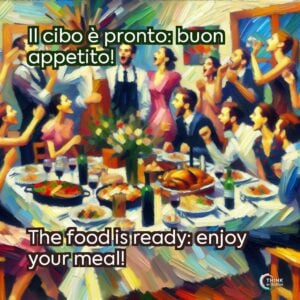 Il cibo è pronto: buon appetito!